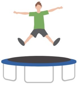 trampoline rebounding icon