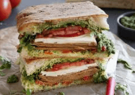tofurky focaccia sandwich