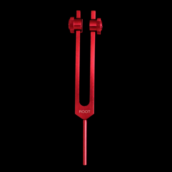 root chakra tuning fork close up